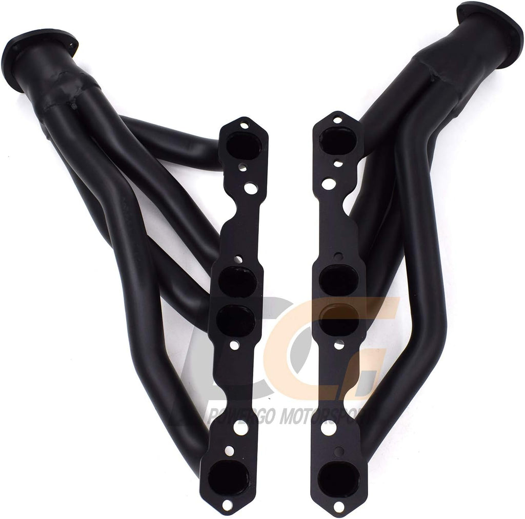 Exhaust Headers 1-5/8 in. Mild Steel Hi-temp Black Paint V8 O3242