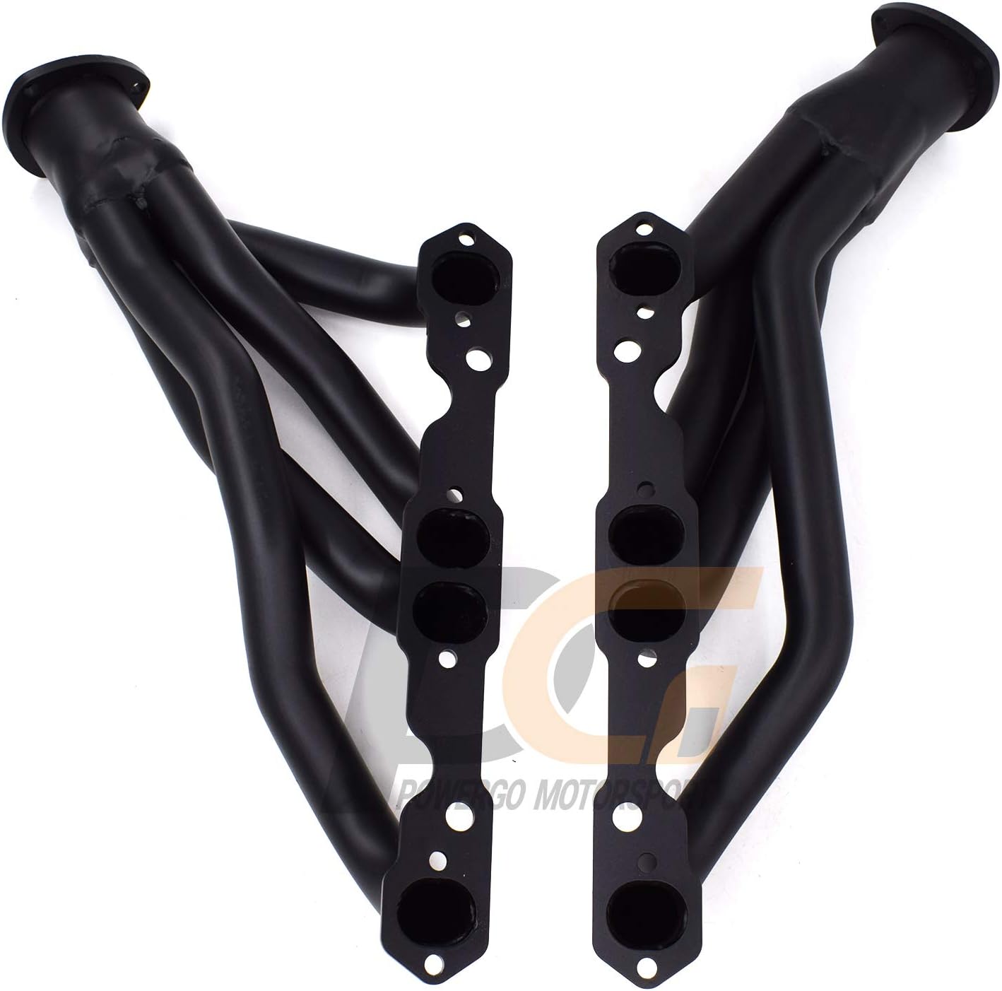Exhaust Headers 1-5/8 in. Mild Steel Hi-temp Black Paint V8 O3242