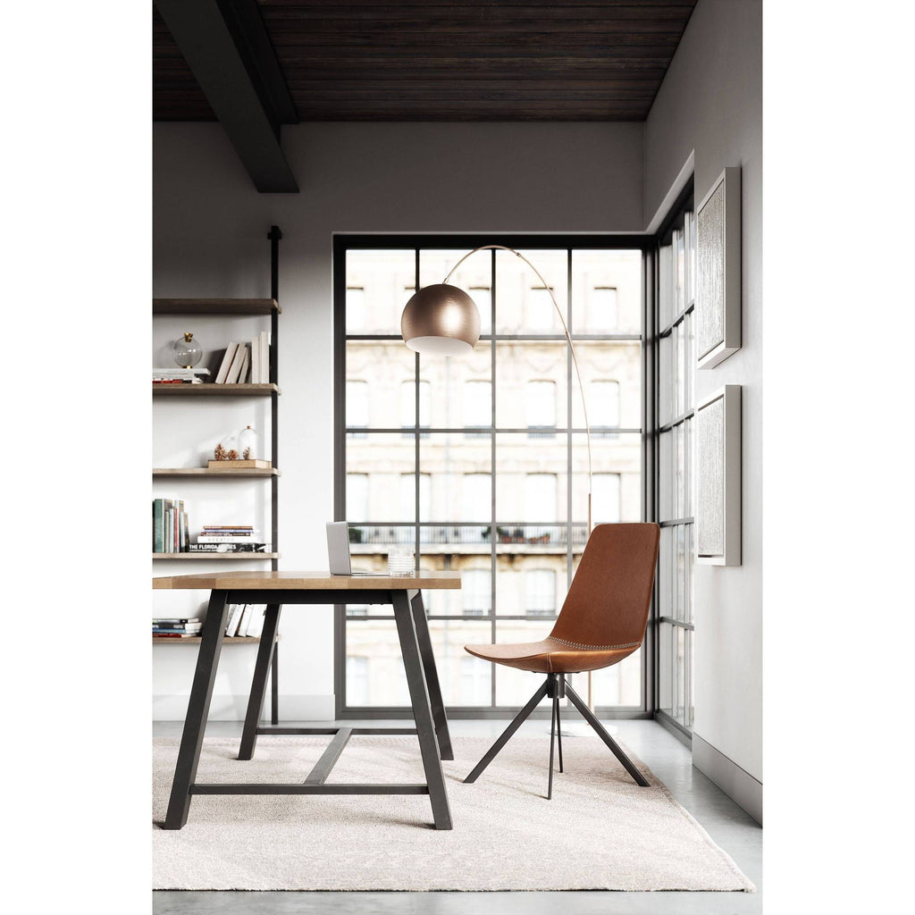 Brown Faux Leather Break Room Chair G1404