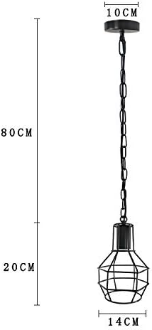 Vintage Industrial Metal Cage Pendant Ceiling Light M8764