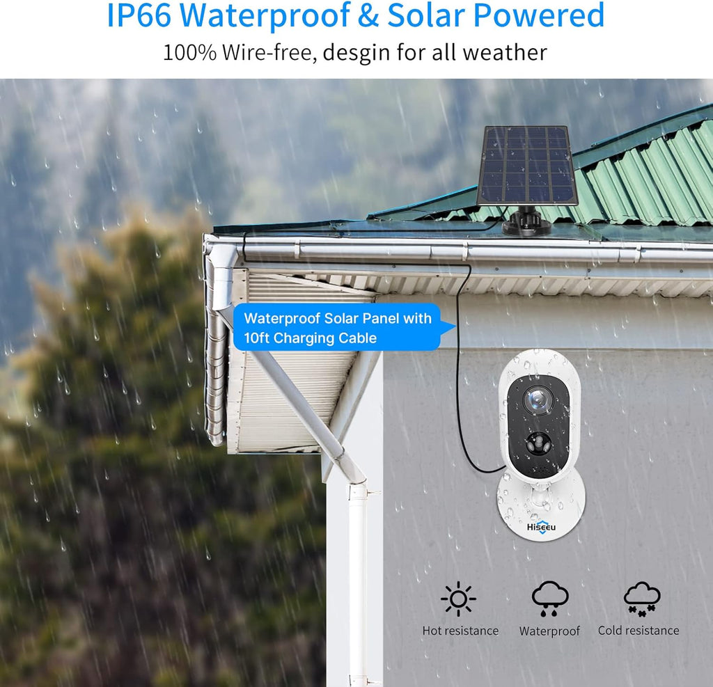 2K 3MP Wireless Battery Powered Security Camera Outdoor 2-Cam Kit R158215