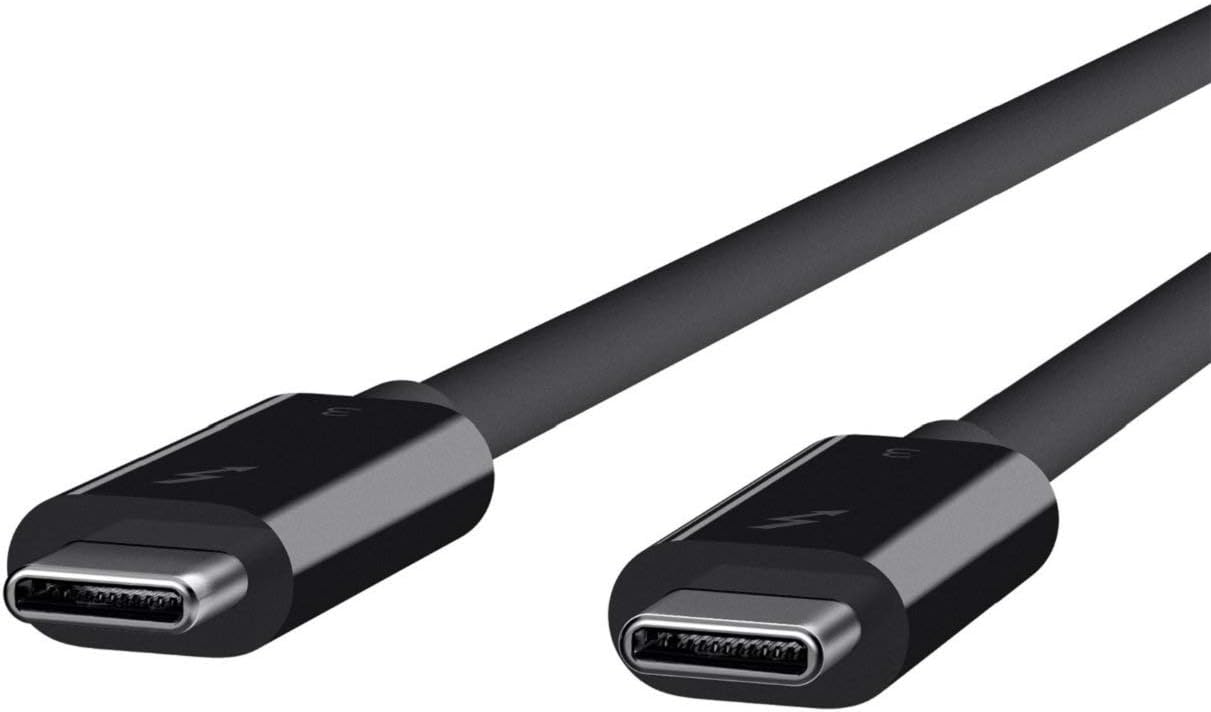 Black USB-C to USB-C Thunderbolt 3 Cable, 2.6ft Y4986