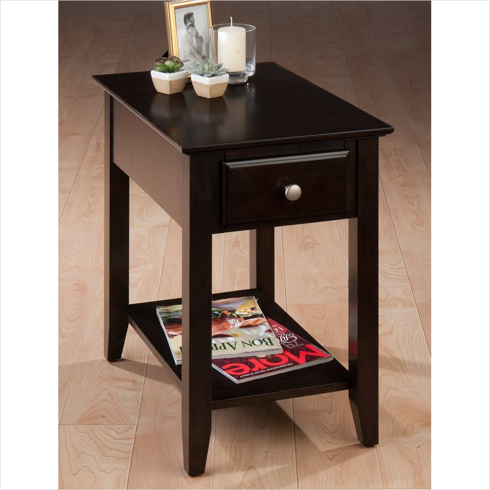 Espresso Chairside Table F792