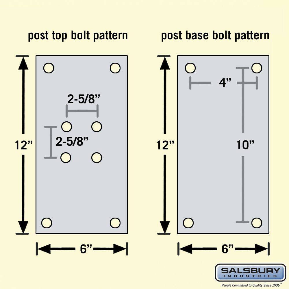 Black Bolt Mounted Pedestal for Mailbox K618424