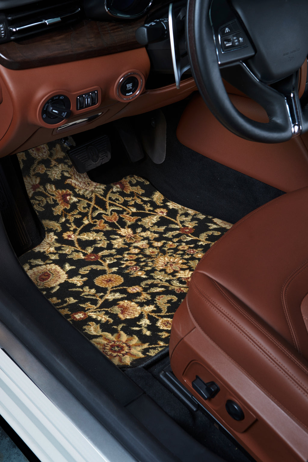 Black Oriental Car Mats for Tesla Model X 6 Passenger X22560