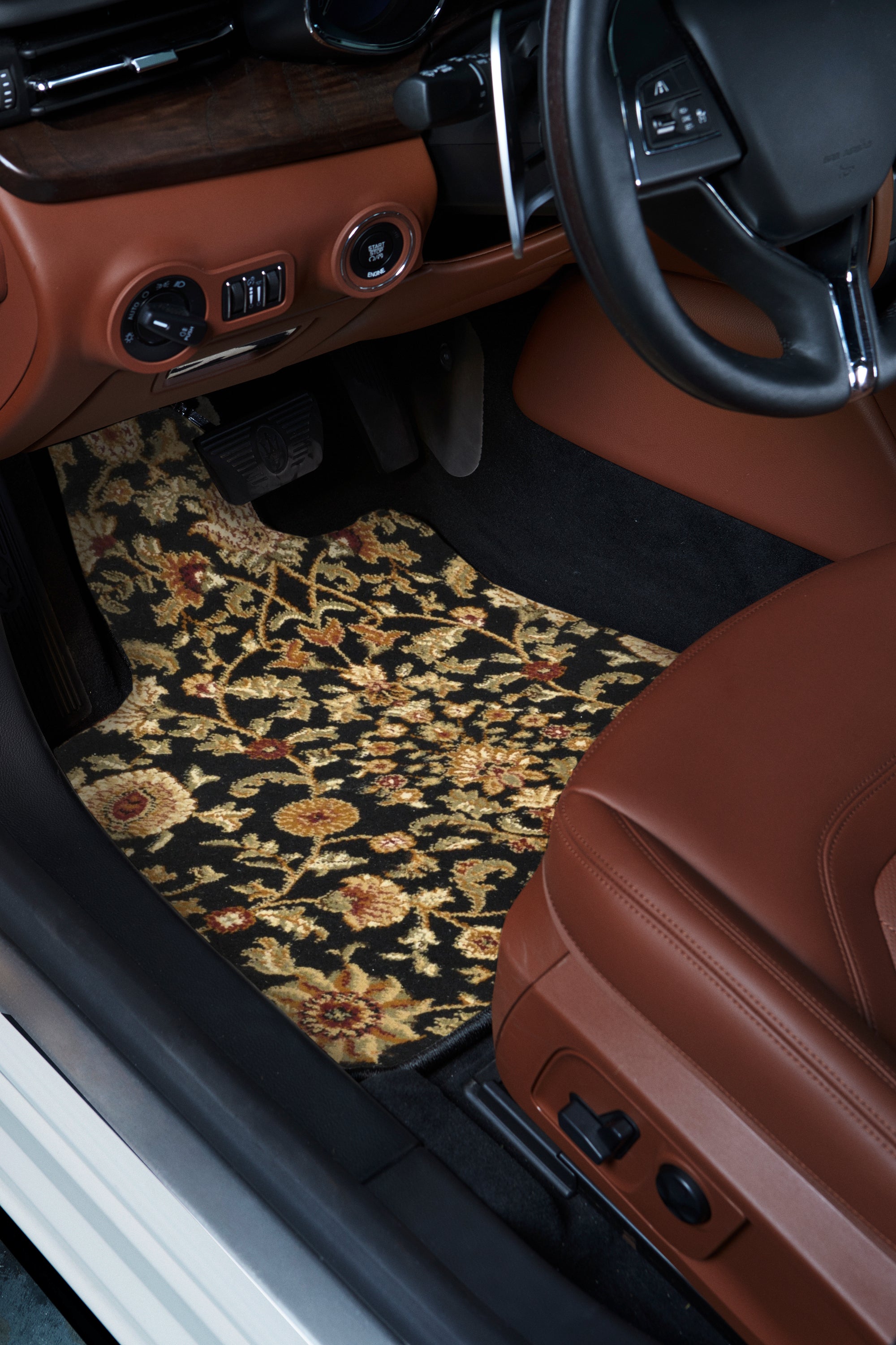 Black Oriental Car Mats for Tesla Model X 6 Passenger X22560