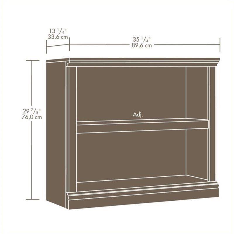 2 Shelf Bookcase in Estate Black V431