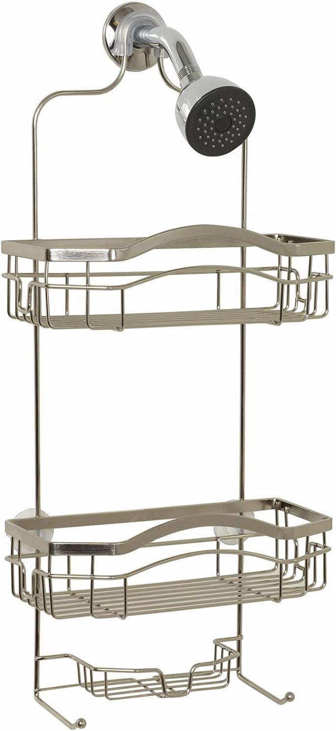 Over-The-Shower Caddy, Stainless Steel, Silver F591597