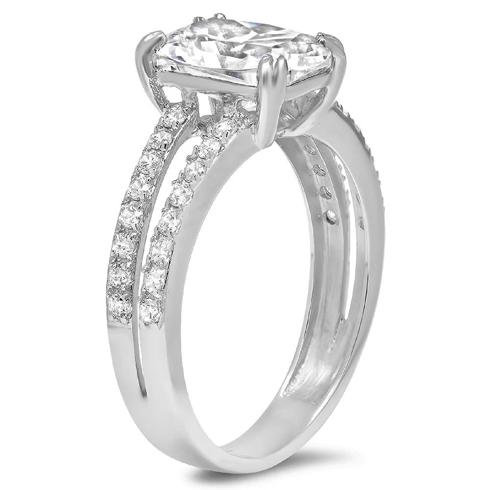 18K White Gold Diamond Engagement Ring Z50462