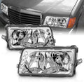 Clear Crystal Chrome Headlights LED Pair Replacement Assembly for 4-Door Sedan K79976