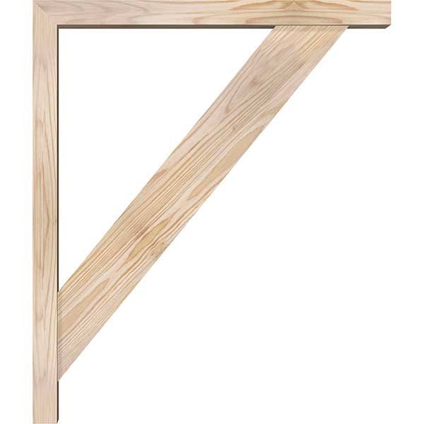 Traditional Block Smooth Bracket with Offset Brace, Douglas Fir E7596