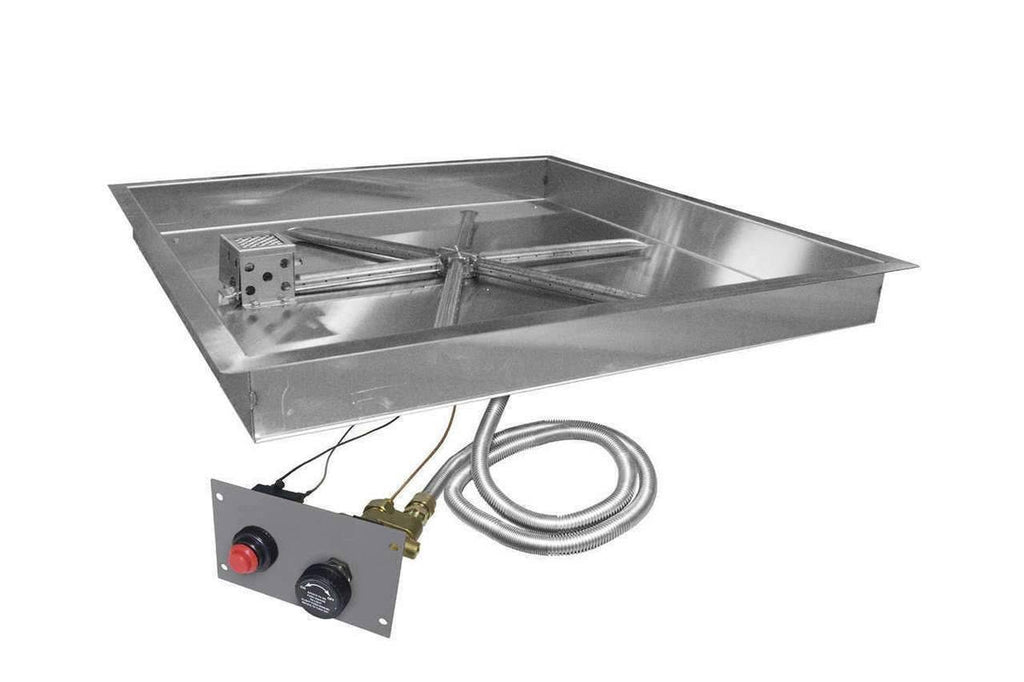 26x22 SS Square Pan Gas Fire Pit Insert E8257
