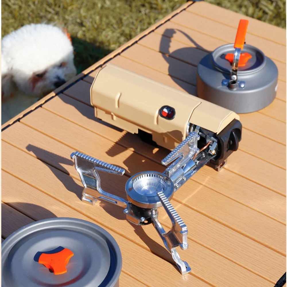 Portable Folding Butane Camping Stove 2600W with Electronic Ignition Carrying Bag F8930